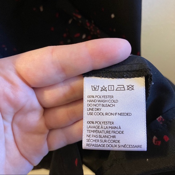 FREE IF BUNDLED Cooperative Black Cold-Shoulder Collared Tunic Top Large EUC - Picture 8 of 8